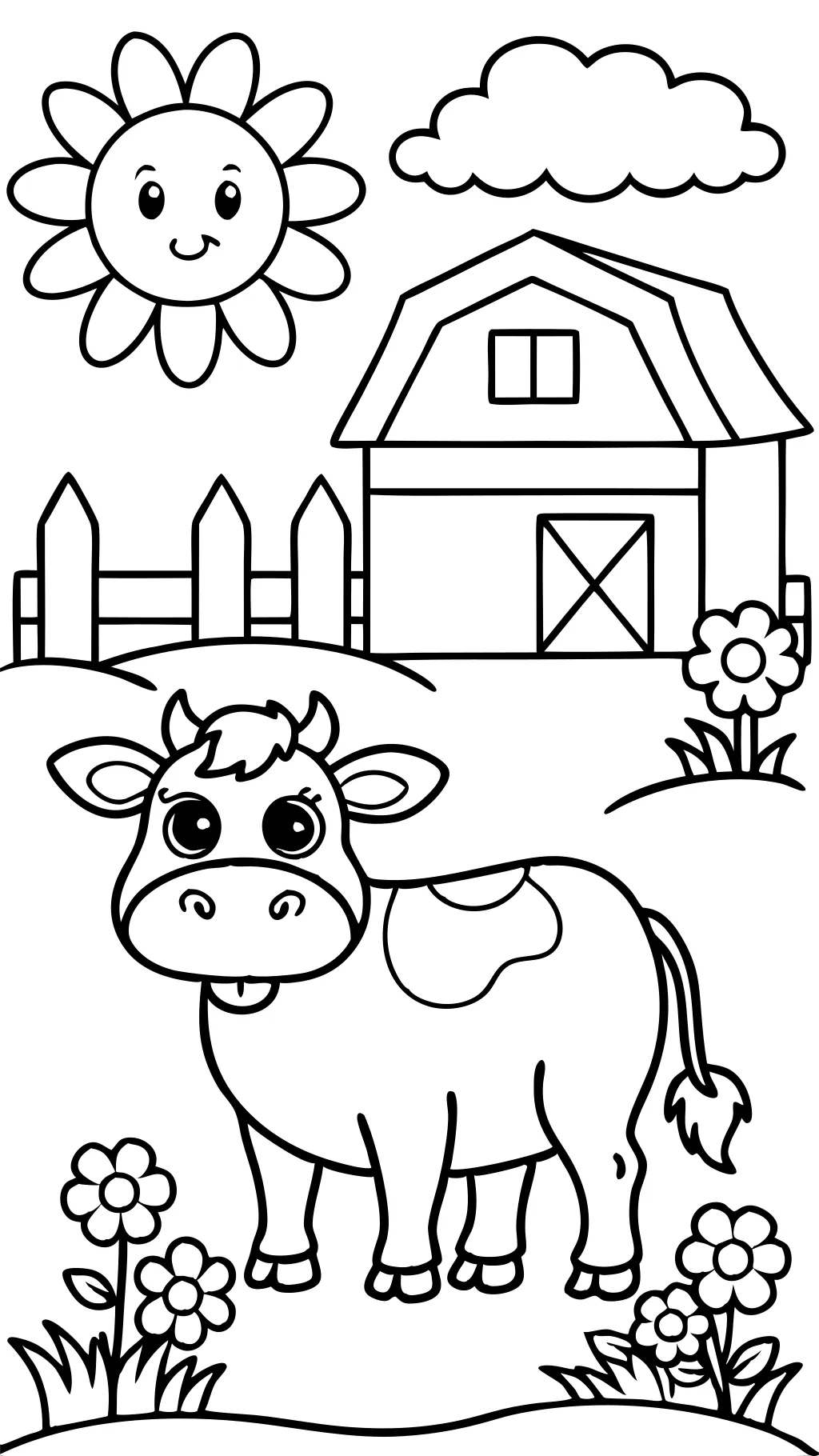 cow coloring pages free printable